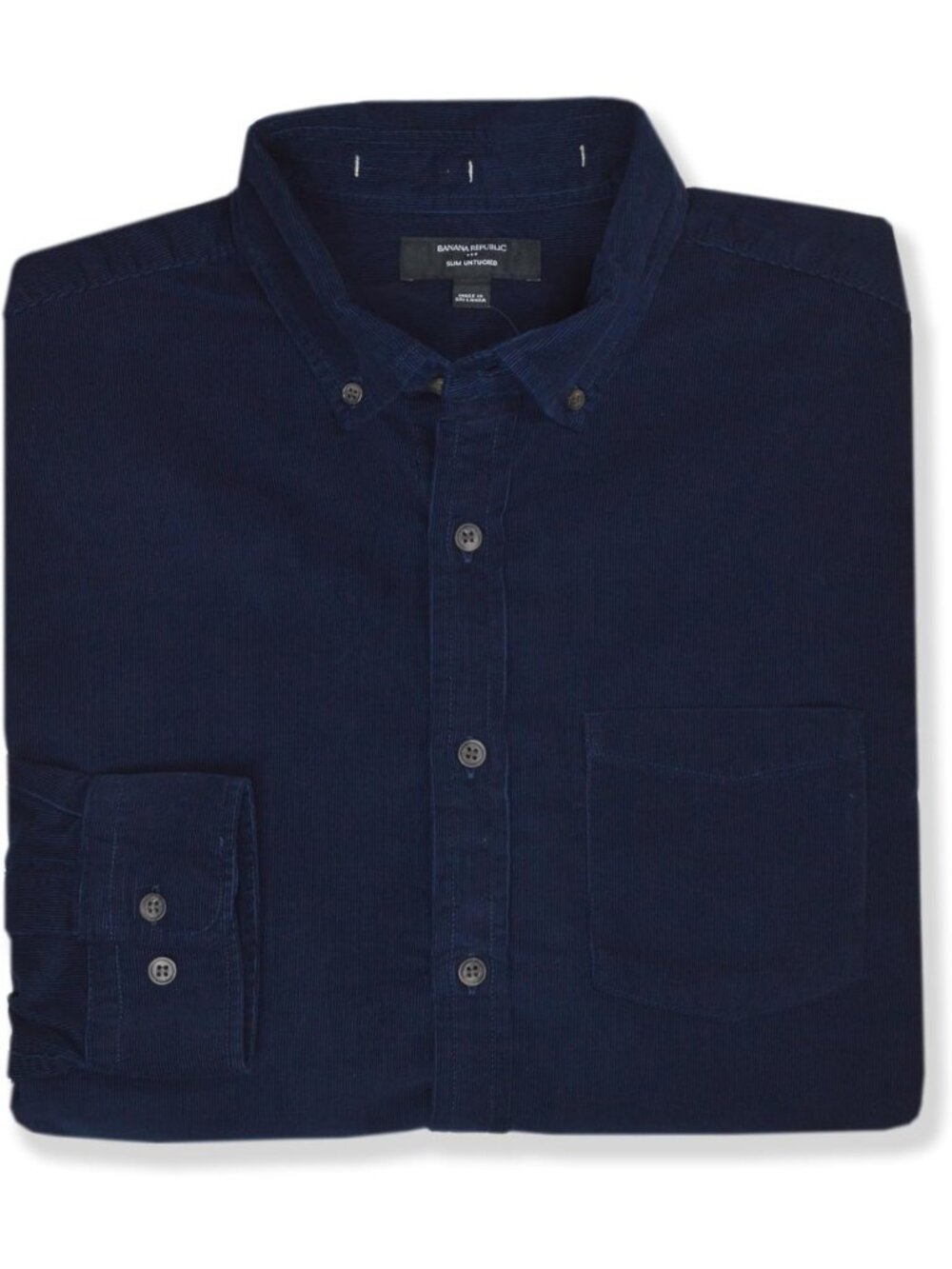Slim Fit Fine Wale Corduroy Button Down Shirt - Men's Untucked Casual Top